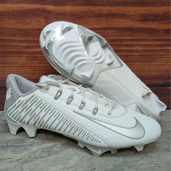Nike Vapor Edge 360 VC Men\'s 9.5 White Silver Grey Football Cleats DO6294-100 main image 4